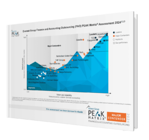 Everest Group PEAK Matrix® for Finance Accounting Outsourcing FAO Services 2024 Assessment mockup